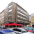 1937–1938 Apartment building, Lodecká 3, Prague with Leopold Ehrmann