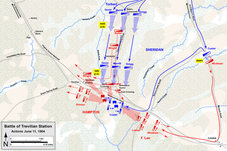 Primer día (11 de junio de 1864)      Confederación     Unión