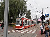 PESA Twist als Linie 3 auf der Niepodległości-Allee