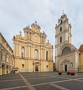 Church of St. Johns, Vilnius, reconstructed in the 18th century by Johann Christoph Glaubitz and Thomas Zebrowski