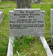 Tombe de Yusuf Dadoo.