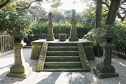 Memorial towers for Anjin Miura and Anjin's wife.