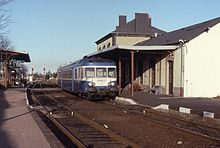 L'autorail X 2870 en gare de Laqueuille en 1991