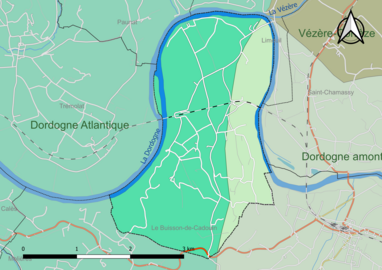 Carte en couleur présentant les SAGE couvrant le territoire communal