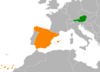 Location map for Austria and Spain.