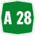 Autostrada A28 shield}}