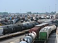 Image 19Various types of railroad cars in a classification yard in the United States (from Train)