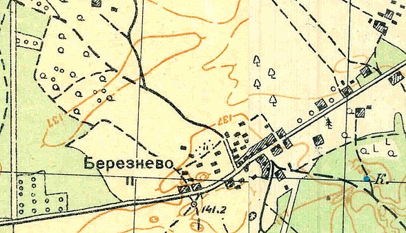 План деревни Березнево. 1931 год