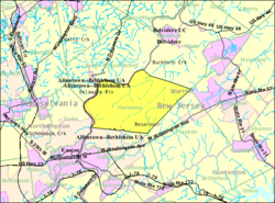 Census Bureau map of Harmony Township, New Jersey