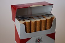 Picture of a packet of cigarettes