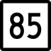 Route 85 marker