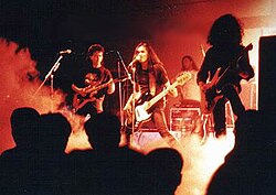Cromok performing live in the late 1980s