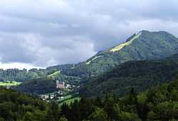 Dürrnberg seen from the Barmsteine