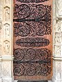 Cathédrale Notre-Dame de Paris, pentures du portail du Jugement Dernier (détail).