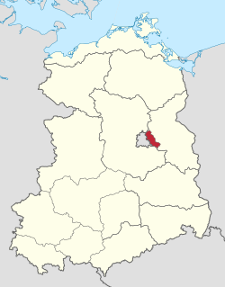 East Berlin (red) within East Germany