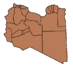 Libya by the districts controlled