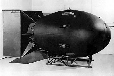 Replica of the original "Fat Man" bomb