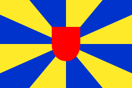 Drapeau de la province de Flandre-Occidentale.