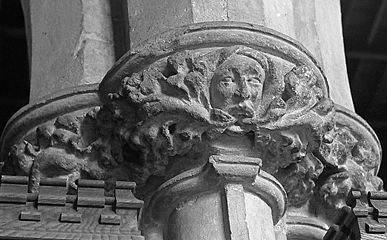 Chapiteau dans une église anglaise, peut-être Alkborough, North Lincolnshire.