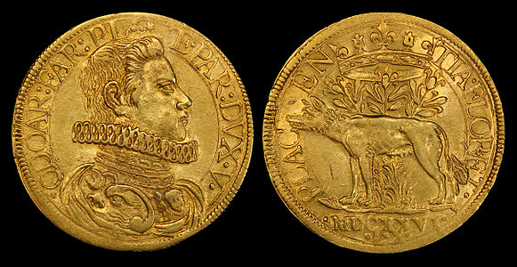 Two gold doppie at Piacenza, by the Duchy of Parma