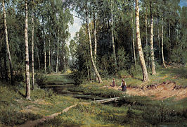 Arroyo en un bosque de abedules (1883)