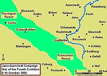 Jena-Auerstedt Campaign Map, 8–14 October 1806