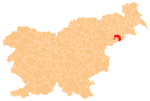 The location of the Municipality of Videm