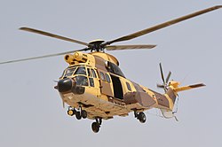 A Kuwait Air Force Eurocopter AS-332M Super Puma of the 32nd Helicopter Squadron based at Ali Al Salem AB