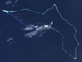 Image satellite de Kwajalein.