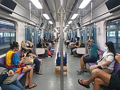 LRT Line 2 inside the train