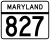 Maryland Route 827 marker