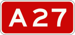 A27 motorway shield}}