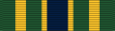 Width-44 green ribbon with central width-8 flag blue stripe flanked by a pair of width-2 yellow stripes. At distance 6 from the edges are a pair of width-4 yellow stripes.