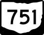 State Route 751 marker