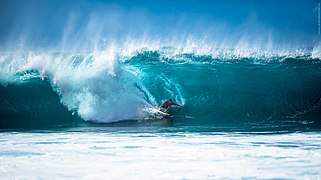 Banzai Pipeline d'Oahu à Hawaï.