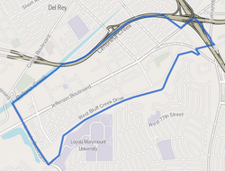 Playa Vista neighborhood as mapped by the Los Angeles Times