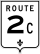 Route 2C marker