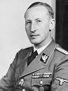 Black-and-white portrait of Heydrich