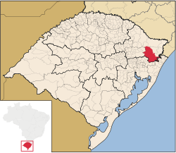 Localização de São Francisco de Paula no Rio Grande do Sul