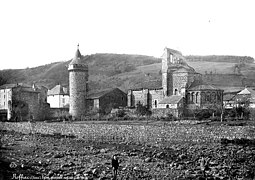 L'église et le village en 1883.