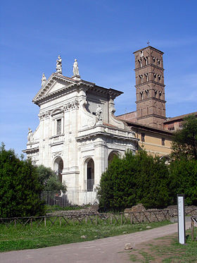 La basilique Sainte-Françoise-Romaine située à Rome.