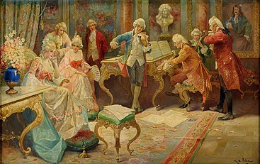 Das Hofkonzert 1900, oil painting, 82 x 130 cm