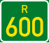 Regional route R600 shield