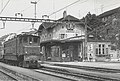 Locomotive of a cargo train at Letten station (1985)