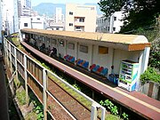 連絡通路から撮影したホーム