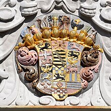 Wappen von Christian I. von Sachsen-Merseburg am Schloss Doberlug