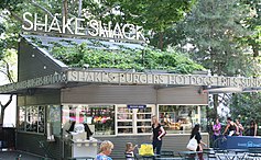 The Shake Shack stand that was added to the park in 2004