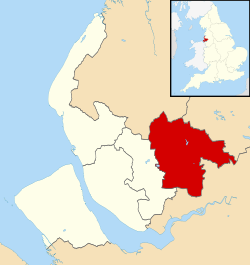 St Helens shown within Merseyside