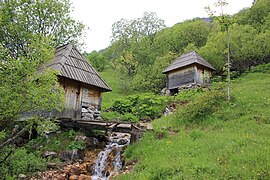 Zwei von neun ehemaligen Wassermühlen