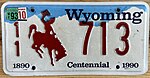 1988-1992 Wyoming License Plate